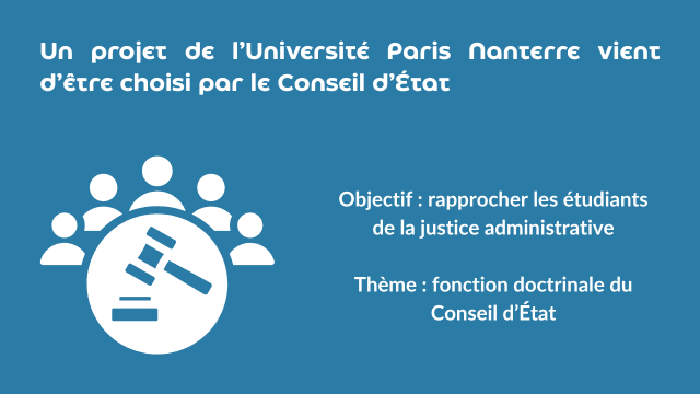 Un projet de l'Université Paris Nanterre retenu par le Conseil d’État